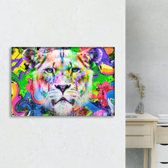 Lioness Face Canvas Wall Art
