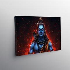 Fierce Shiva Energy Canvas Wall Art – Flame of the Destroyer