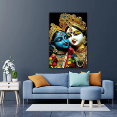 Radha Krishna Royal Canvas Wall Art Prints – Majestic Home Décor