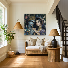 Radha Krishna Royal Canvas Wall Art Prints – Majestic Home Décor