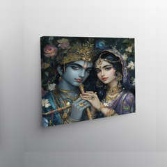Radha Krishna Royal Canvas Wall Art Prints – Majestic Home Décor