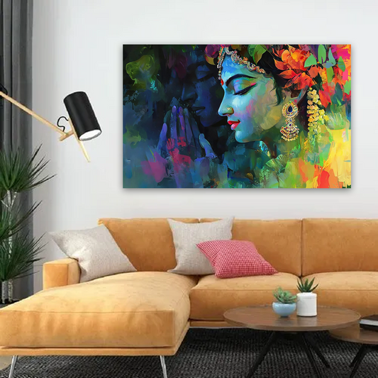 Radha Krishna Vibrant Canvas Wall Art Prints – Artistic Home Décor