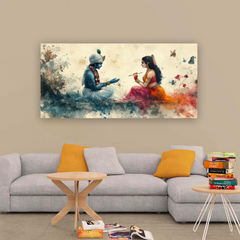Radha Krishna Divine Love Canvas Wall Art Prints – Spiritual Home Décor