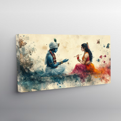 Radha Krishna Divine Love Canvas Wall Art Prints – Spiritual Home Décor