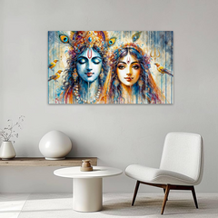 Radha Krishna Artistic Canvas Wall Art Prints – Elegant Home Décor