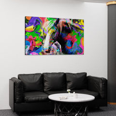 Beautiful Black Horse Wall Art