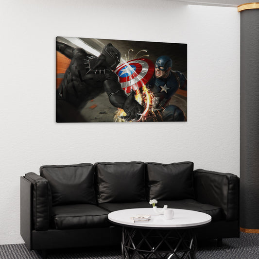 Black Panther and Captain America Wall Art