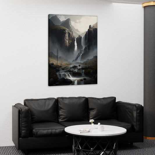 Azure Falls Crashing Mountains
